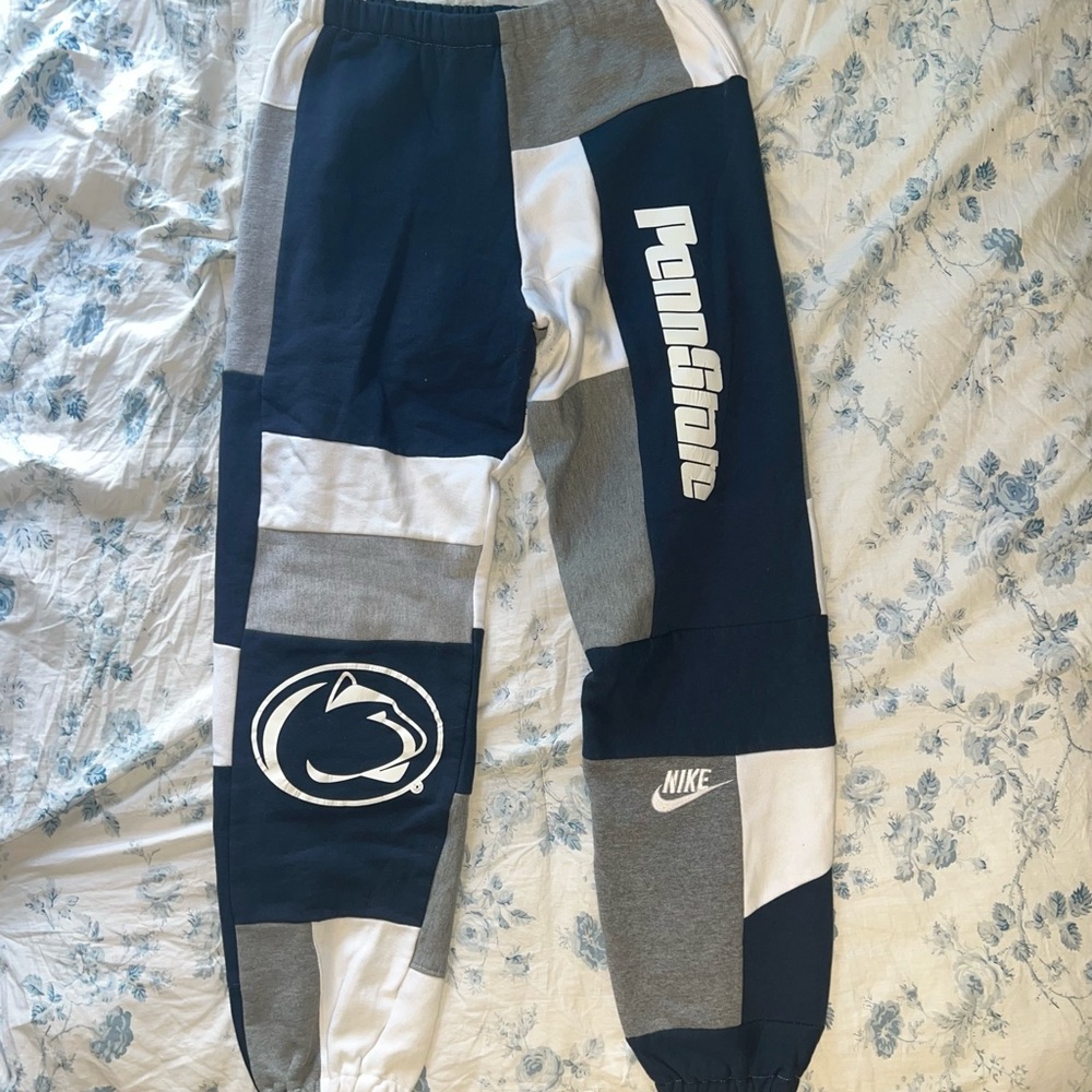 Handmade Patchwork Penn State Sweatpants - Picture 2 of 3